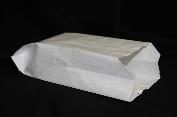 пакет бумажный  90х40х205мм, белый, v-образное дно, 40гр/100/