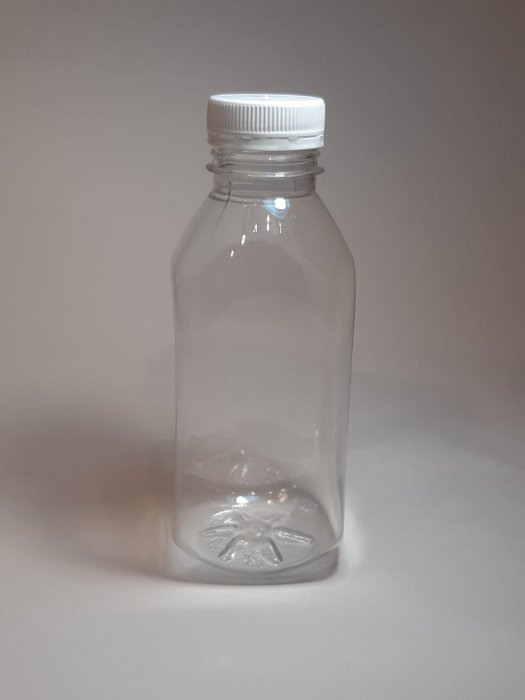 бутылка пэт 0,5л /100шт/уп/ квадратная с крышкой (широкое горло)