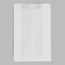 пакет бумажный 120х60х140мм, белый, v-образное дно, 38гр/100/